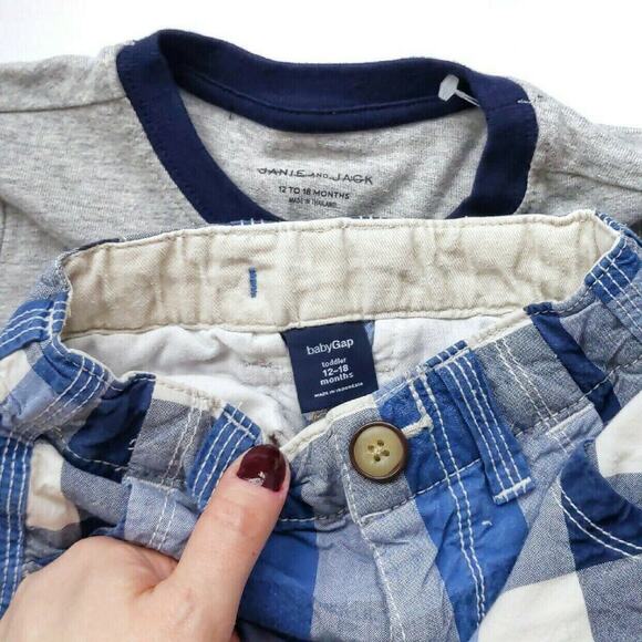 New Janie & Jack Summer Top and Shorts Gap Bundle 18m 12-18 - Picture 3 of 4